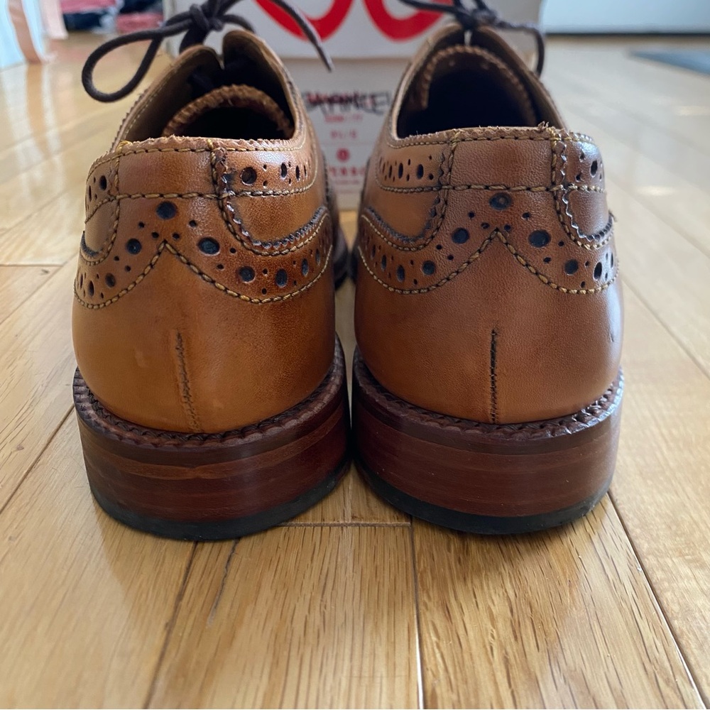 Grenson Stanley Tan Leather Brogue Shoes Men’s Size 9.5 - Picture 4 of 8